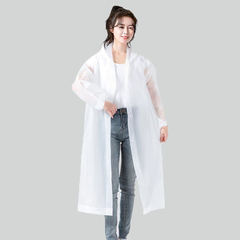 Unisex Hooded Button- Raincoat