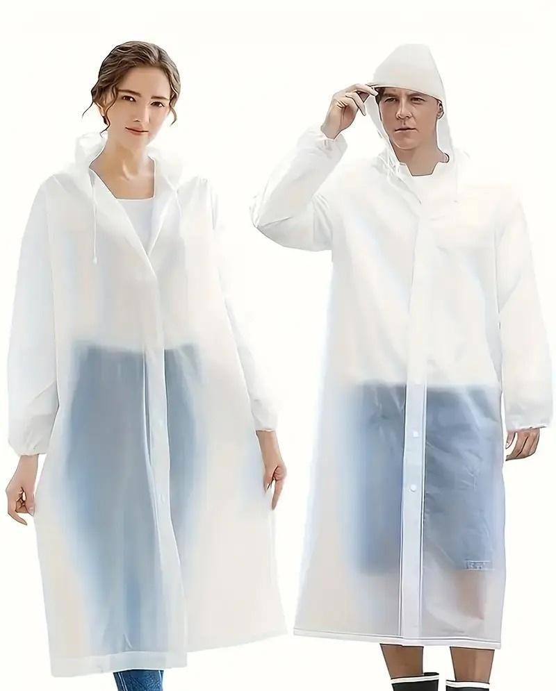 Unisex Hooded Button- Raincoat