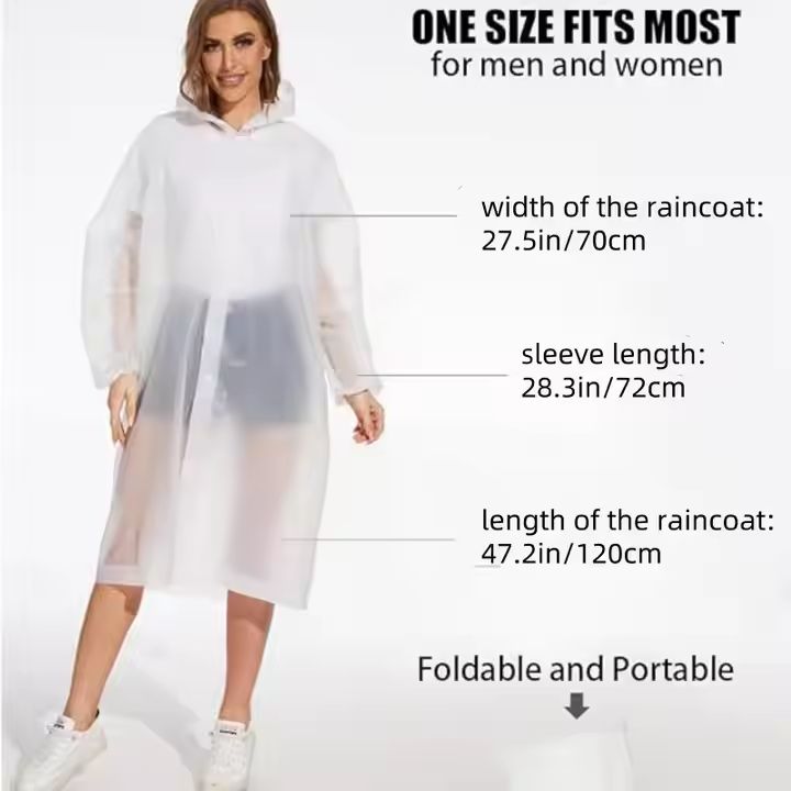 Unisex Hooded Button- Raincoat