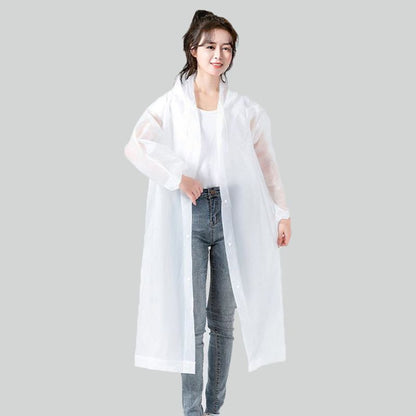 Unisex Hooded Button- Raincoat