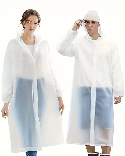 Unisex Hooded Button- Raincoat
