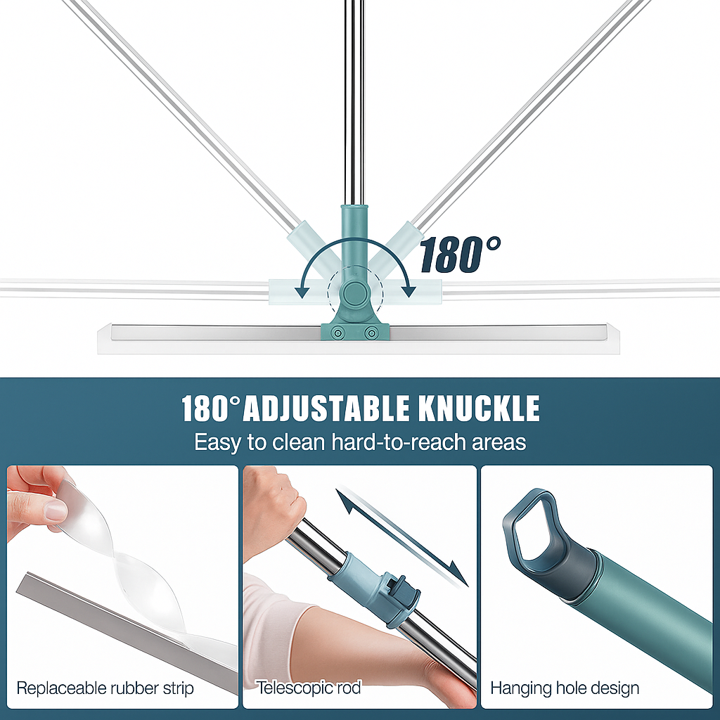 FlexiWipe – 180° Rotating Floor Wiper
